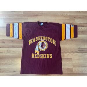 Vintage Washington Redskins Shirt Mens Large Red Logo 7 1991 NFL Football USA